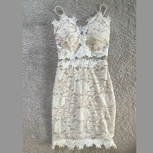 Windsor White and Nude Floral Dress